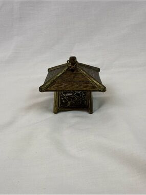 Vintage Asian Bronze-Tone Decorative Accent Incense Holder